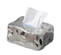 Asuinxurr 1 pièce. Boîte à mouchoirs rétro pour d'épices, céramique argentée, boîte à papier , décoration intérieure de chambre à coucher, pour les exigences haut de gamme