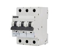 asvendo Électrique/Schelinger/Disjoncteur/Disjoncteur LS/Disjoncteur automatique/Fusible / 1 pôle / 3 pôles/B ou C / 2 A - 63 A/Certifié VDE (3 pôles/B/16 A)