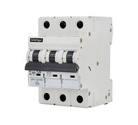 asvendo Électrique/Schelinger/Disjoncteur/Disjoncteur LS/Disjoncteur automatique/Fusible / 1 pôle / 3 pôles/B ou C / 2 A - 63 A/Certifié VDE (3 pôles/B/10 A)