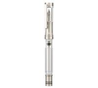 Asvine V200 Stylo plume en titane avec étui en acrylique transparent et pointe extra fine avec recharge sous vide