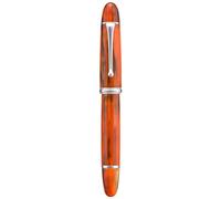 Asvine V800 Stylo Plume - Système de Remplissage sous Vide avec Grande Capacité d’Encre - Plume Fine Numéro 8 Lisse avec Étui Cadeau et mbre