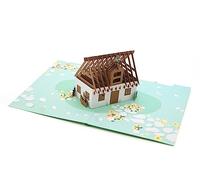 ASVP Shop Carte de vœux pour la construction de la maison, carte de direction, idée cadeau ou cadeau pour une pendaison de crémaillère ou un déménagement, une invitation, un bon pour une fête de fin