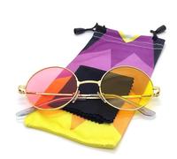 ASVP Shop Lunettes de soleil rondes roses et jaunes pour déguisement d'Halloween