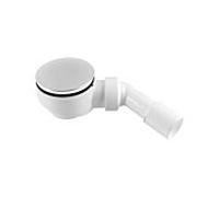 raccord de vidange ASW pour receveurs de douche 101259 pour trou de vidange de 90 mm, couvercle chromé