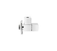 ASW vanne d'équerre design 108688 laiton chromé, design angulaire, 2000 /2" x 10 mm