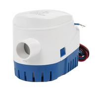 Asyduey 1 PCS 1100GPH Pompe à Eau Automatique pour Bateau 12V Pompe de Cale en Plastique Blanche et Bleue Immergée pour Bateau Yacht Hors-Bord Hydroscooter Maison Flottante