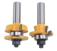 Asyduey 2PCS Rail Routeur Bit 1/2 pouce Shanker Shaker Bois Ciseaux Cutter