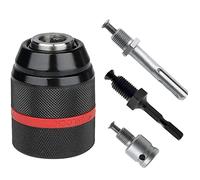Asyduey 4 PièCes MéTal 1/2-20UNF 1.5-13Mm Mandrin de Perceuse Sans Clé Tige Hexagonale/SDS/Douille Carré Adaptateur MatéRiel Outil Mandrin de Perceuse