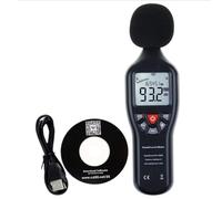 Asyduey Capteur de Bruit Décibel Mètre, Sonomètre Sonomètre Enregistreur de Bruit de Haute Précision Noir Mesure 30-130 DB Enregistrement USB