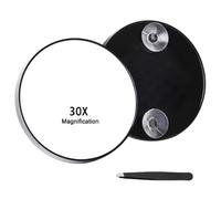 Asyduey Miroir Grossissant 30X avec Ventouse, Miroir de Maquillage Compact et pour les Voyages, Idéal pour Épiler les Sourcils et Enlever les Points Noirs.