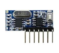 Asyduey Module de Réception sans Superhétérodyne 433 MHz Récepteur de Décodage de Sortie à 4 Canaux pour Télécommandes 433 MHz