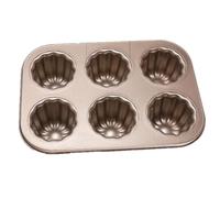 Asyduey Moule à Gâteau de Moule de Canele à 6 Cavités, Plat de Cuisson de Canele Antiadhésif pour Four en Acier au Moule de Caneles Outil de Cuisson