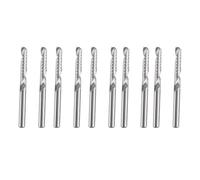 Asyduey Paquet de 10 Bit de Routeur CNC 1/8 Pouce Spirale de Tige Ensemble de Moulin Fraise Acier au TungstèNe Gravure Outils de Sculpture pour MDF Wood Acrylic PVC