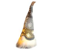 Asyduey PoupéE de NoëL GNOME avec LumièRes PoupéE Rudolph Ornements Nains pour Cadeaux de NoëL an-Gris