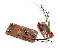 Asyduey Système Radio 27MHz 4CH RC Carte de Circuit Imprimé Émetteur Récepteur avec Antenne pour Jouet de Voiture
