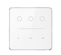 Asyduey Tuya Zigbee 3 Gangs Variateur de Lumière Tuya/Smart Life APP Télécommande US EU Commutateur Standard Contrôle par Pourcentage (A)