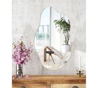 Asymmetric Mirror Wall Sticker Mirror Adhesive Decorative Mirrors 30 X 50.5 Cm Glass Mirrors Asymmetrical Shapeless And Frameless For Living Room, Kitchen, Bedroom