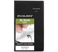 AT-A-GLANCE Agenda 2027, mensuel, 14 mois de décembre à janvier, 8,9 x 15,2 cm, format de poche, blocs quotidiens non lignés, DayMinder, noir (SK530027)