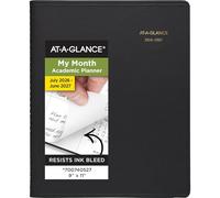 AT-A-GLANCE Planner 7007405 Calendrier scolaire mensuel 2026-2027 sur 18 mois de juillet à décembre, 22,9 x 27,9 cm, noir
