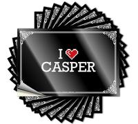 At Home Decor Tatouage durable pour ordinateur portable | I Love Casper Autocollant moelleux pour adultes DIY (8 x 12 cm)