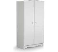 AT4 - Armoire enfant 2 portes en bois MARELLE Blanc 96 x 51 x 176 cm Blanc - Taille unique