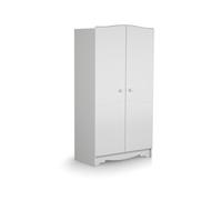 AT4 - Armoire enfant 2 portes en bois MARELLE Blanc 96 x 51 x 176 cm Blanc - Taille unique
