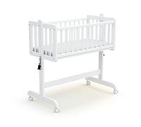 AT4 - Berceau Cododo ESSENTIEL Blanc | Berceau 5 en 1 |Bois massif | Lit bébé avec matelas | Réglable en hauteur | 80x40cm | Transfomable et évolutif | Bureau junior, coffre à jouets et banc