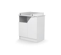 AT4 - Commode à langer 2 portes CARNAVAL Bois Blanc