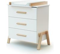 AT4 - Commode à langer Canaille 3 tiroirs | 87 x 66 x 94 cm | Pieds en bois massifs