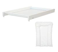 AT4 - Grand plan à langer en bois amovible avec matelas ESSENTIEL Blanc