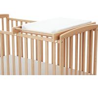 AT4  Grande table à langer MONA en hêtre verni, assortie au lit bébé MONA en bois pour les dimensions 60 x 120 et 70 x 140 cm