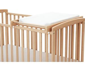 AT4  Grande table à langer MONA en hêtre verni, assortie au lit bébé MONA en bois pour les dimensions 60 x 120 et 70 x 140 cm