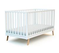 At4 - Lit bébé évolutif Confort 70x140 - Blanc