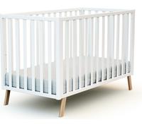 AT4 - Lit bébé évolutif en bois 60 x 120 cm KASA Blanc