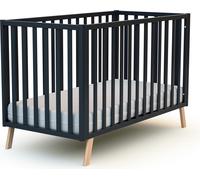 AT4 - Lit bébé évolutif en bois 60 x 120 cm KASA Gris Graphite