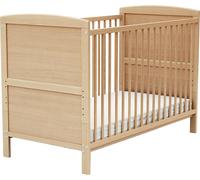AT4 - Lit bébé évolutif en bois 60 x 120 LUNA Hêtre verni | 124 x 64 x 86,5 cm | Lit transformable en lit junior