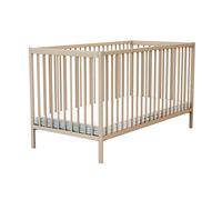 AT4 - Lit Bébé 70x140 ONE Hêtre Brut| 144 x 74 x 86,5 cm | Sommier à lattes réglable 3 hauteurs