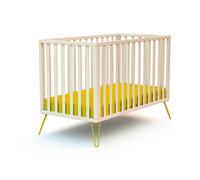 At4 - Lit bébé Only 60x120 - Blanc et Jaune