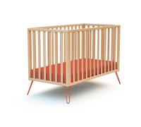 At4 - Lit bébé Only 60x120 - Hêtre et Terracotta