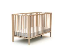AT4 Lit bébé pliant FOLDO 60x120 Hêtre verni – Sommier réglable 2 niveaux