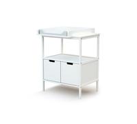 At4 Meuble à langer NATUR Blanc 68 x 66 x 90 cm – Plan à langer amovible inclus