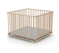 At4 - Parc pliant Webaby 100x100 - Hêtre Brut