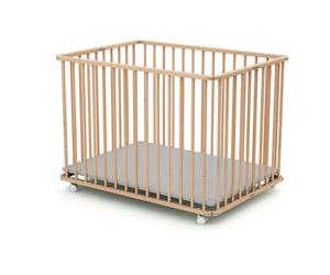 At4 - Parc pliant Webaby 70x100 - Hêtre Brut