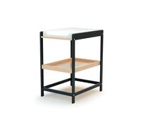 AT4 - Table à langer bébé 1 étagère en bois LIMA Gris graphite/Hêtre verni |73 x 54 x 89 cm|Petit espace|Espace rangement|Meuble à langer bébé