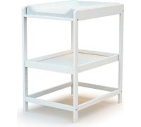 AT4 - Table à langer bébé 1 étagère en bois LIMA Blanc|73 x 54 x 89 cm|Petit espace|Espace rangement|Meuble à langer bébé