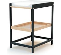 AT4 - Table à langer bébé 1 étagère en bois LIMA Gris graphite/Hêtre verni |73 x 54 x 89 cm|Petit espace|Espace rangement|Meuble à langer bébé