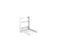AT4 - Table à langer murale EAZY Blanc | Dimensions ouverte (L x l x H) : 56 x 77,5 x 78 cm | Dimensions pliée (L x l x H) : 56 x 18 x 78 cm | 2 étagères de rangement | Facile à utiliser