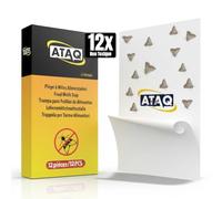 ATAQ - Pack de 12 pièges à Mites Alimentaires - Piège Anti Mites Adhésif à Phéromones avec Colle Haute Performance Contre l’infestation des Mites en Cuisine, protège Les Aliments, inodore Non Toxique