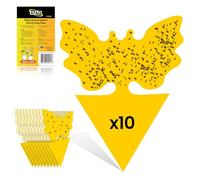 ATAQ Plaquettes autocollante Anti Mouche, Anti moucherons Intérieur, Paquet de 10 Pièges à Mouches/Insectes, Pratique Efficace et Simple d’Utilisation, Colle Ultra puissante Protection Longue durée