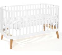 ATB Lit évolutif 2 en 1 - Lit Bebe 140x70 cm blanc-nature